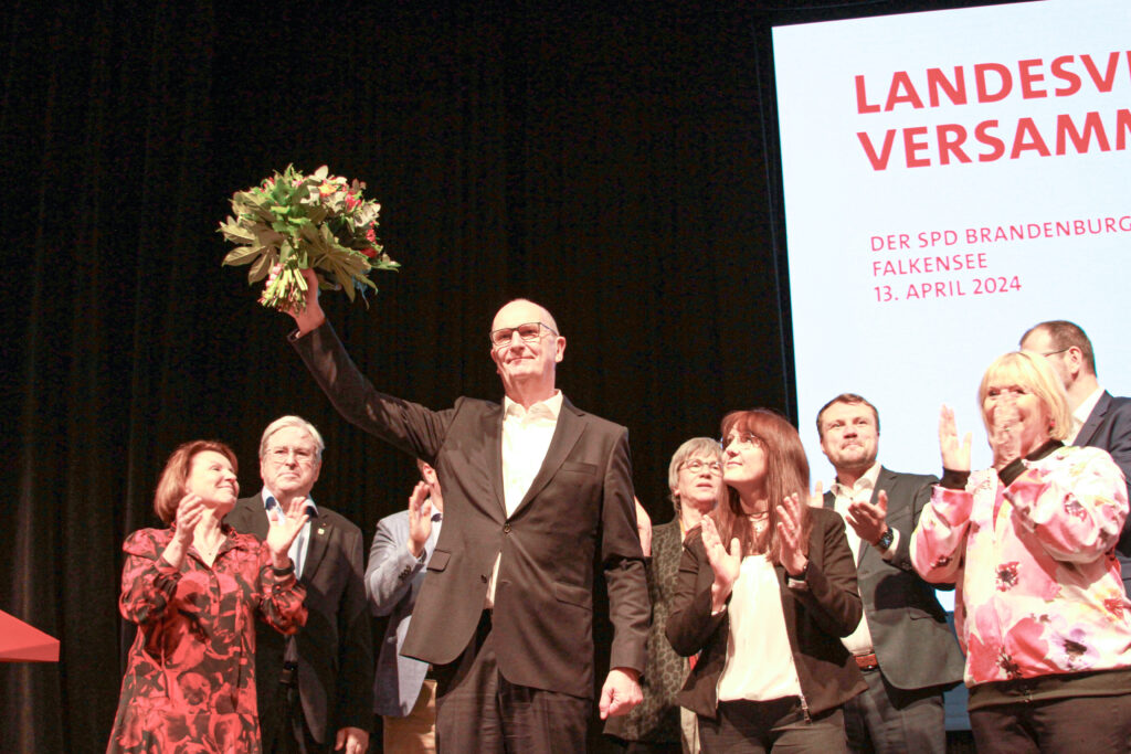 Dietmar Woidke, mit 97 Prozent der Stimmen zum Spitzenkandidaten der SPD Brandenburg 2024 gewählt.
